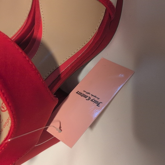 Juicy Couture Red and White Heeled Sandals - Picture 10 of 11
